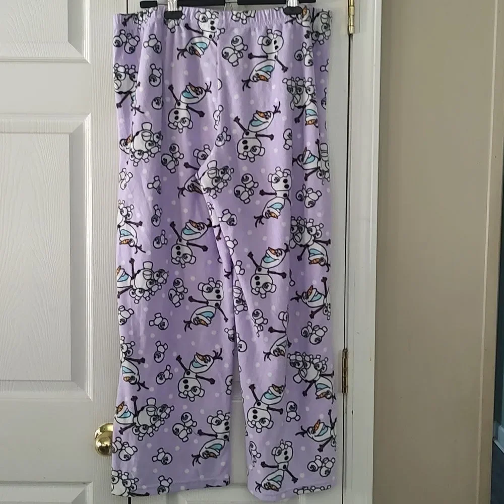 Olaf  Disney super soft fleece pj pajama bottom pants  Sz XL - Picture 4 of 6